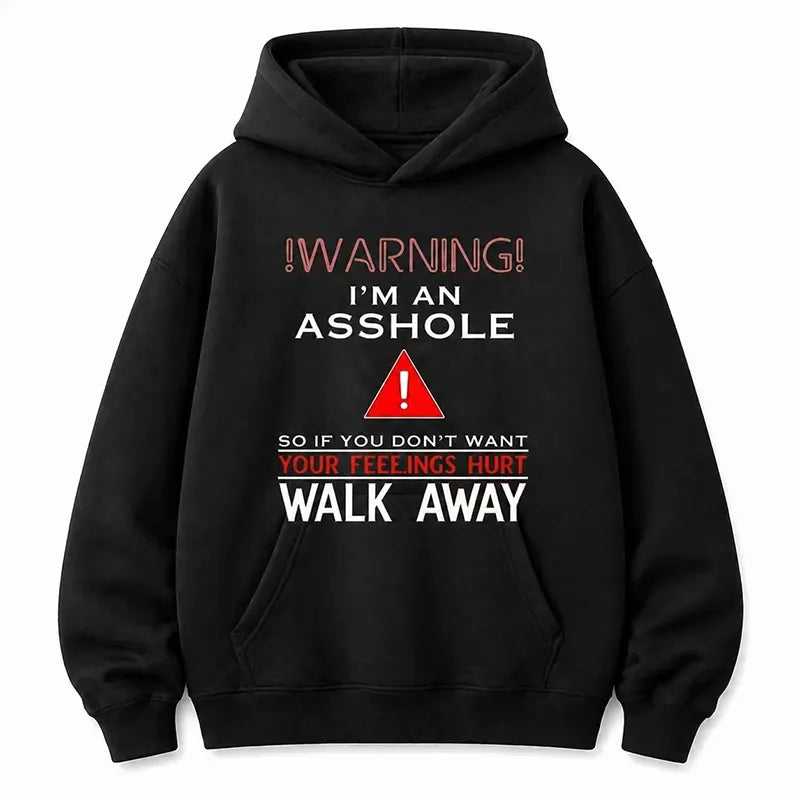 Anti Social Warning Adult Humor Graphic Print T-Shirt / Sweatshirt / Hoodie