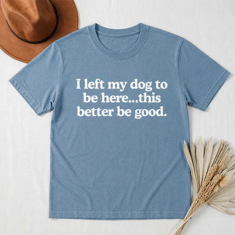 I Left My Dog, This Better Be Good T-Shirt / Sweatshirt / Hoodie