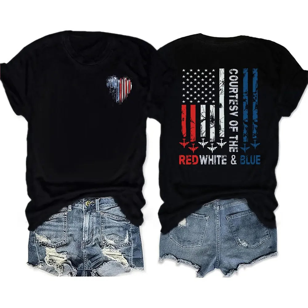 Red White Blue Flag Heart T-Shirt / Sweatshirt / Hoodie