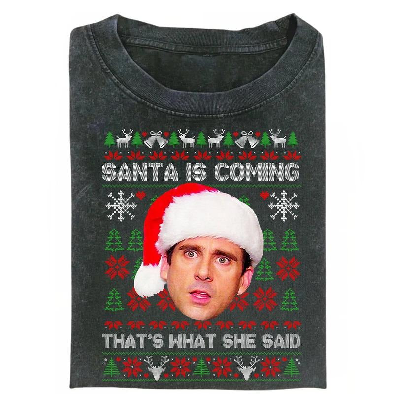 Funny The Office Christmas Michael Scott Santa Meme T-Shirt / Sweatshirt / Hoodie