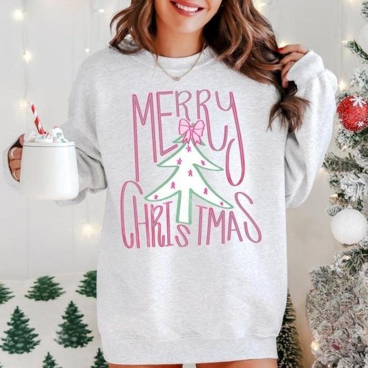 Preppy Merry Christmas Trendy Women's Holiday T-Shirt / Sweatshirt / Hoodie