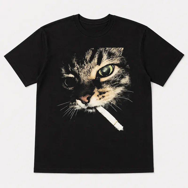 Funny Retro Cat Meme Vintage Graphic T-Shirt / Sweatshirt / Hoodie