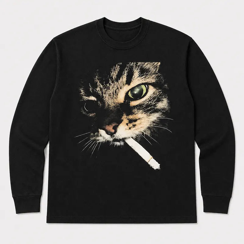 Funny Retro Cat Meme Vintage Graphic T-Shirt / Sweatshirt / Hoodie