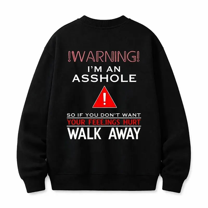 Anti Social Warning Adult Humor Graphic Print T-Shirt / Sweatshirt / Hoodie
