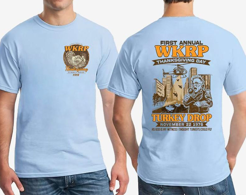 First Annual Thanksgiving Day WKRP Turkey Drop In Cincinnati Movie T-Shirt / Sweatshirt / Hoodie