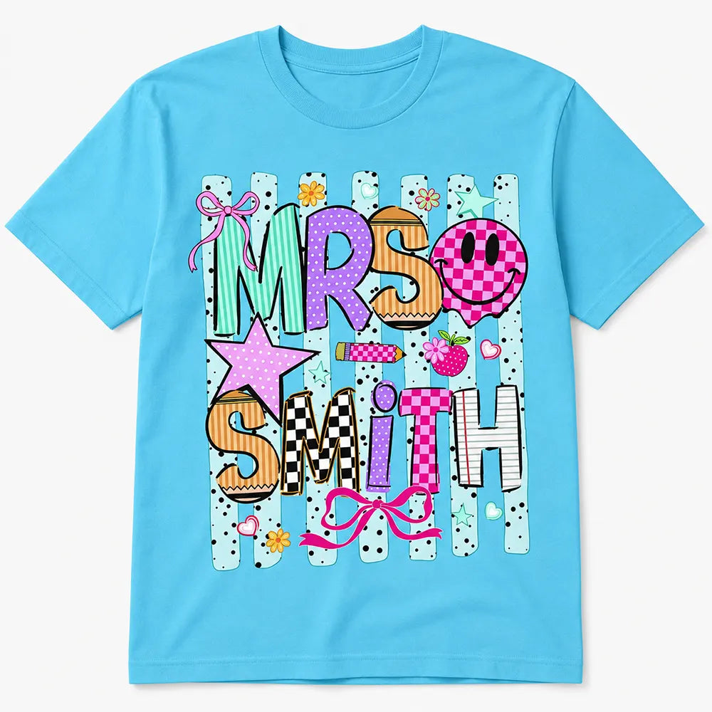 Colorful Teacher Patchwork Design T-Shirt / Sweatshirt / Hoodie