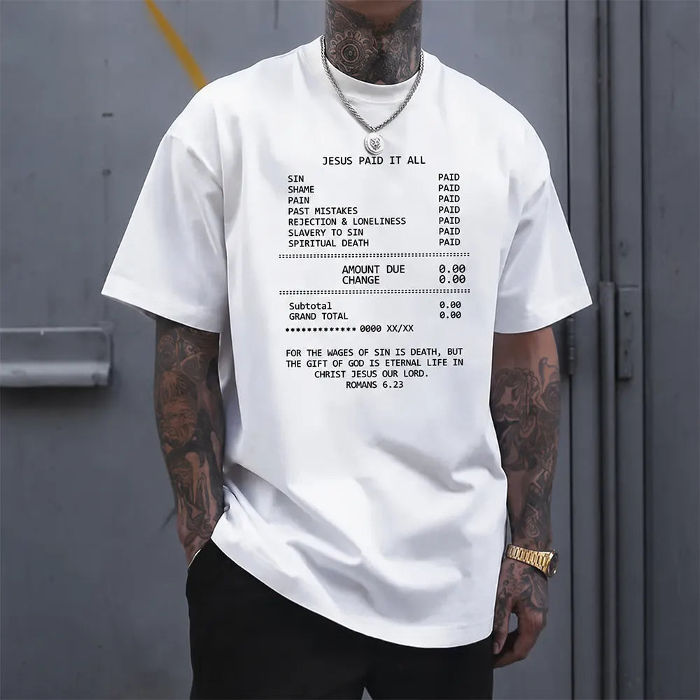 Jesus Paid It All Receipt T-Shirt / Sweatshirt / Hoodie