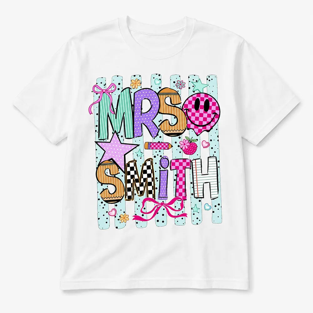 Colorful Teacher Patchwork Design T-Shirt / Sweatshirt / Hoodie