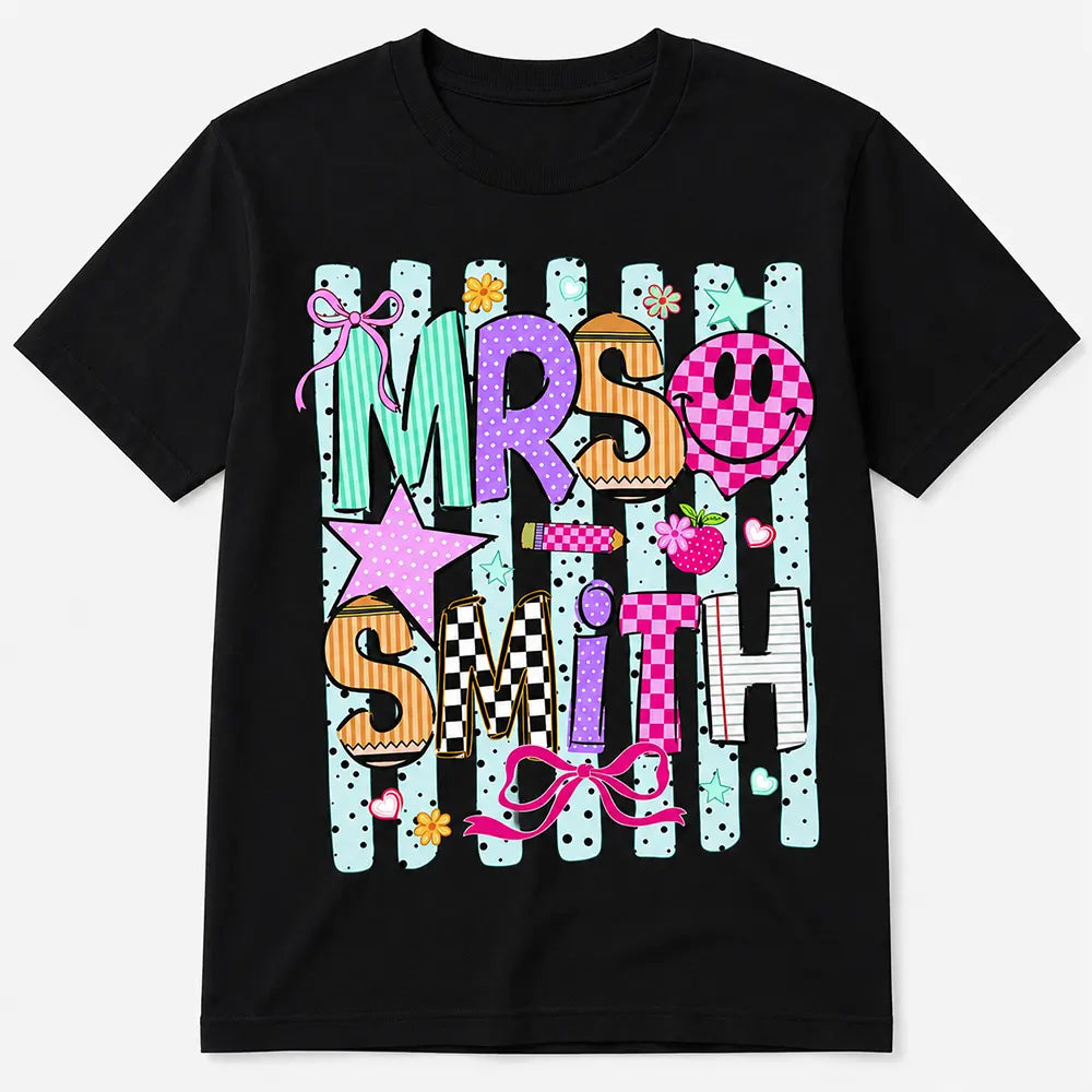 Colorful Teacher Patchwork Design T-Shirt / Sweatshirt / Hoodie