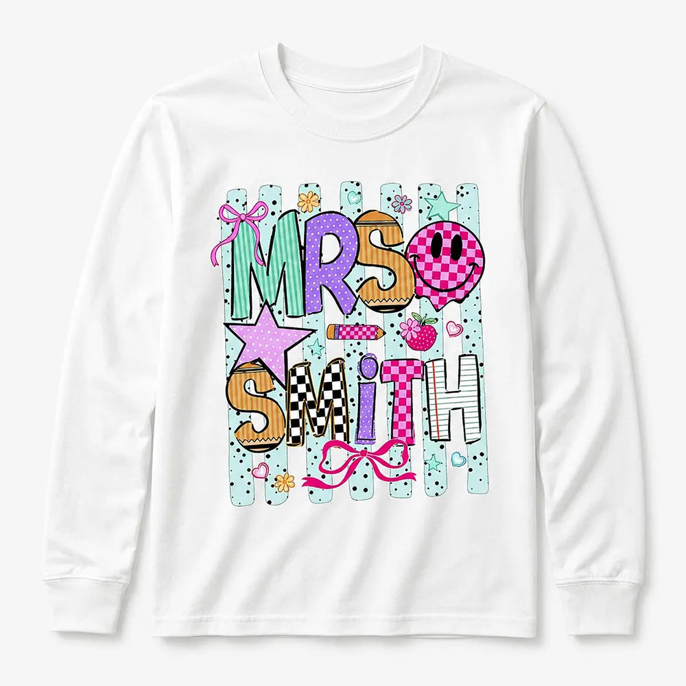 Colorful Teacher Patchwork Design T-Shirt / Sweatshirt / Hoodie