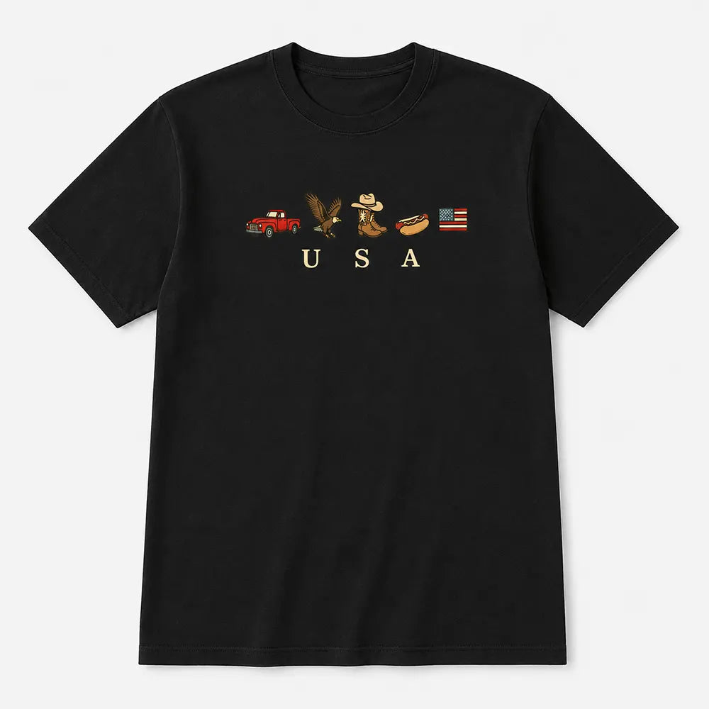 USA Icons Patriotic Western Graphic T-Shirt / Sweatshirt / Hoodie