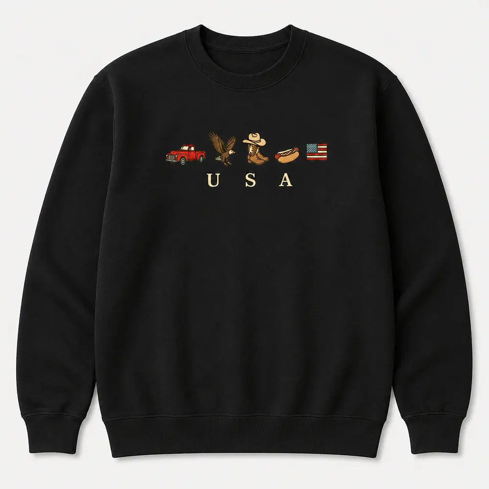 USA Icons Patriotic Western Graphic T-Shirt / Sweatshirt / Hoodie