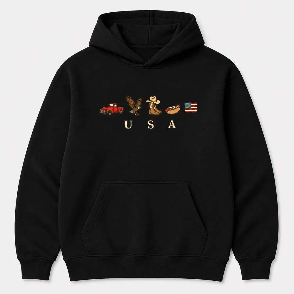 USA Icons Patriotic Western Graphic T-Shirt / Sweatshirt / Hoodie