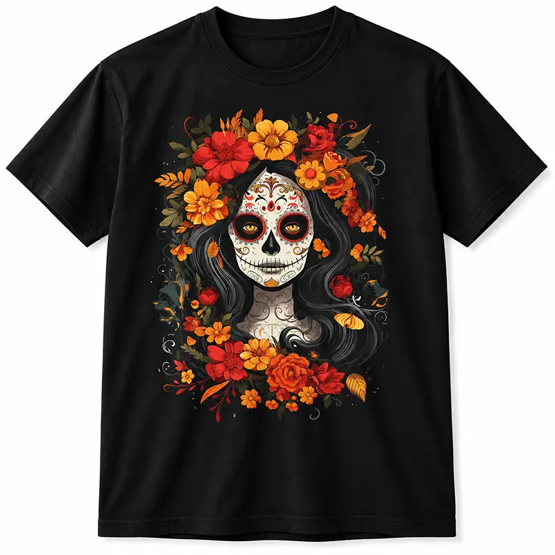 La Catrina Floral Skull T-Shirt / Sweatshirt / Hoodie