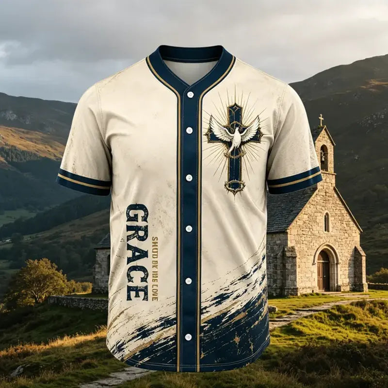 Jesus My Faith My Peace Button-Up Shirt