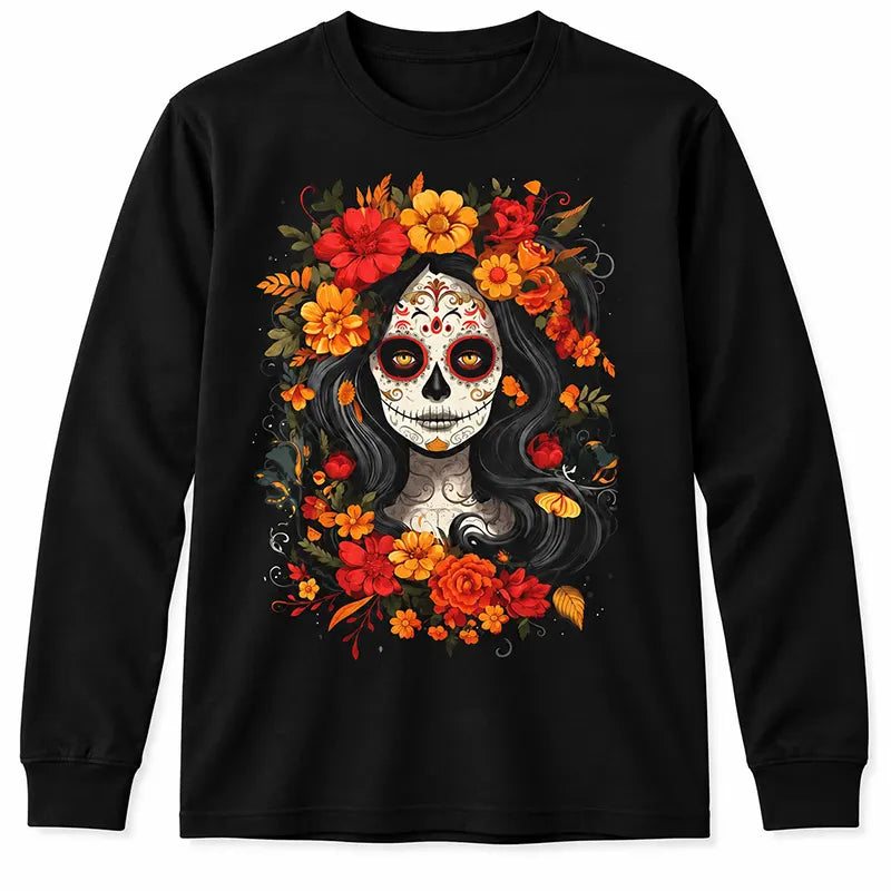 La Catrina Floral Skull T-Shirt / Sweatshirt / Hoodie