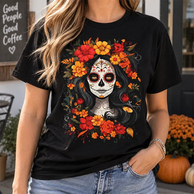La Catrina Floral Skull T-Shirt / Sweatshirt / Hoodie