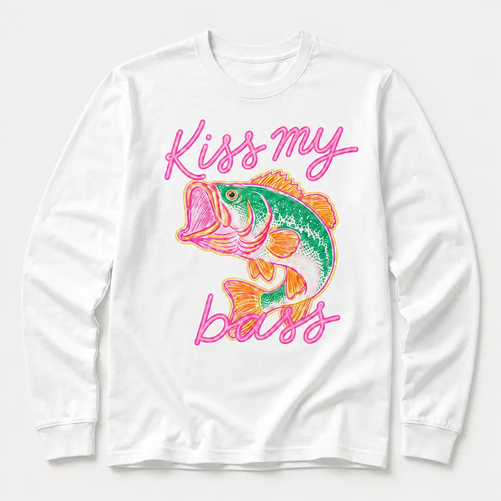 Kiss My Bass Fishing Humor T-Shirt / Sweatshirt / Hoodie