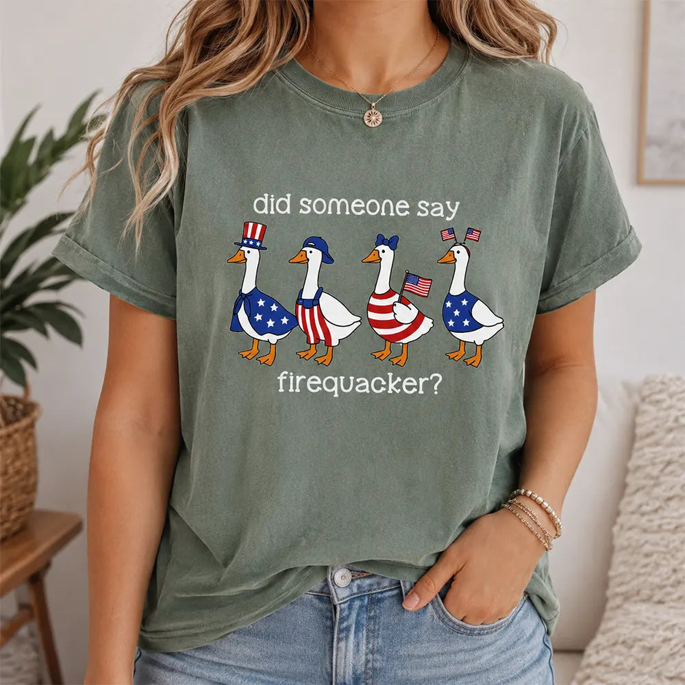 Patriotic Goose Firequacker Humor T-Shirt / Sweatshirt / Hoodie