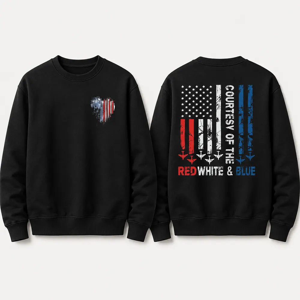 Red White Blue Flag Heart T-Shirt / Sweatshirt / Hoodie