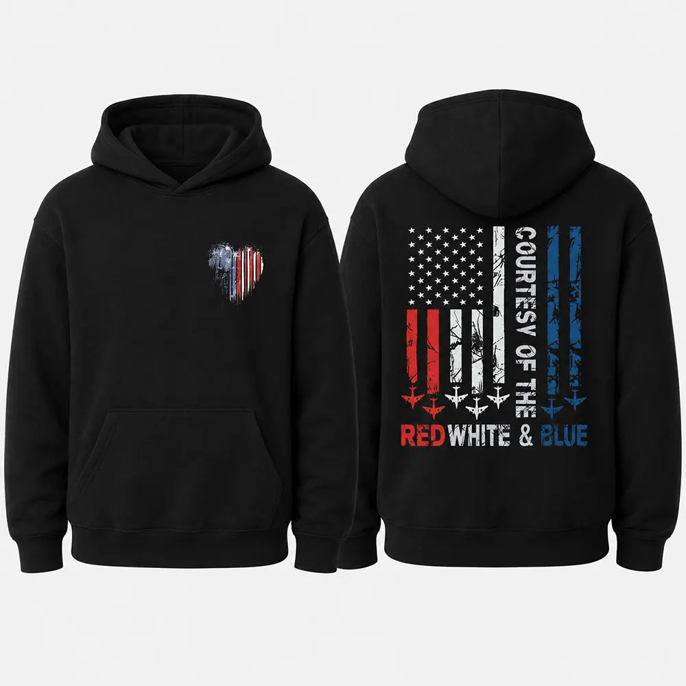 Red White Blue Flag Heart T-Shirt / Sweatshirt / Hoodie