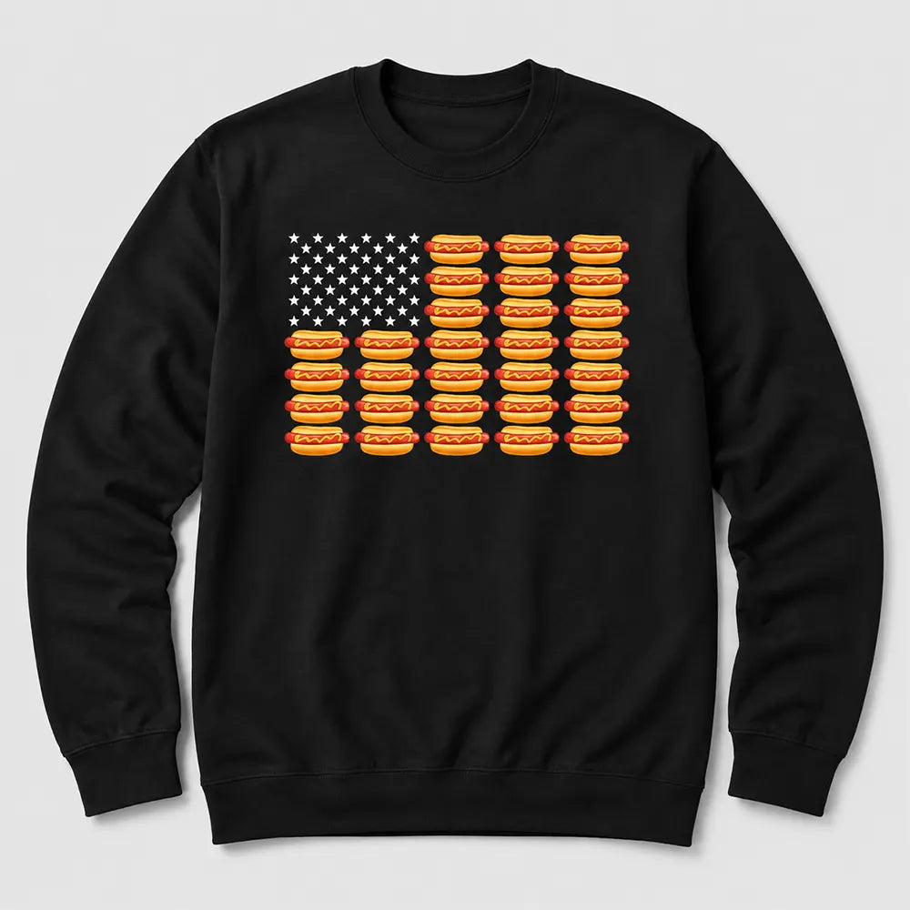 Hot Dog American Flag T-Shirt / Sweatshirt / Hoodie