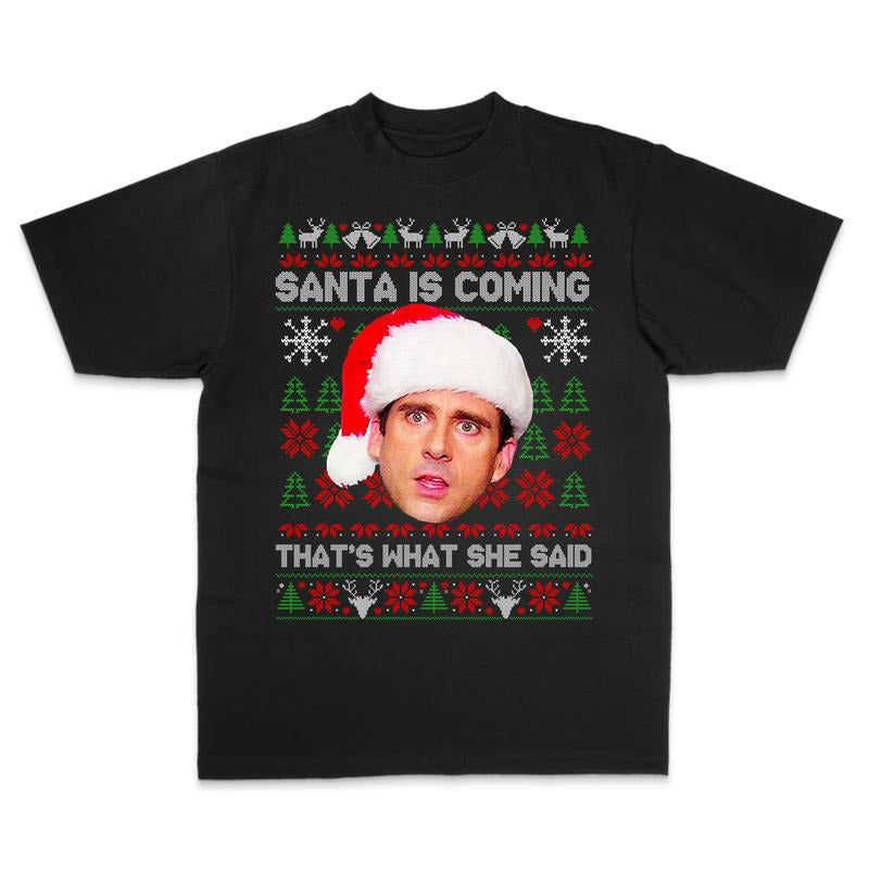 Funny The Office Christmas Michael Scott Santa Meme T-Shirt / Sweatshirt / Hoodie