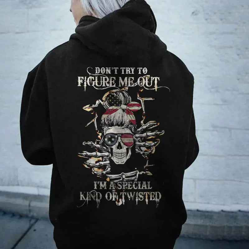 Don't Try To Figure Me Out Skeleton Lady Graphic T-Shirt / Sweatshirt / Hoodie