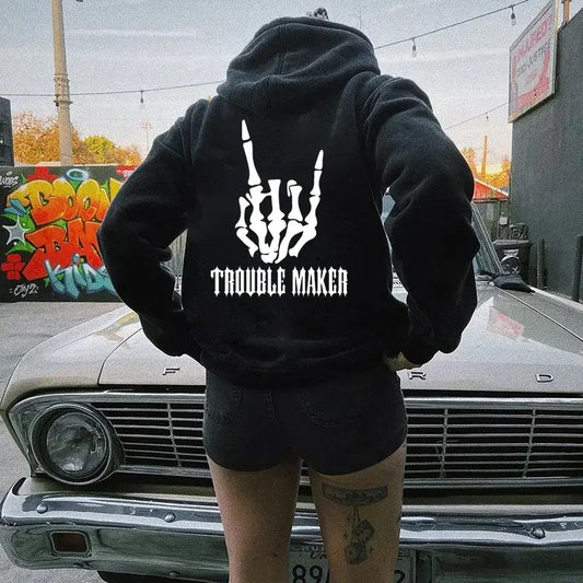 Trouble Maker Bone Hand Graphic T-Shirt / Sweatshirt / Hoodie