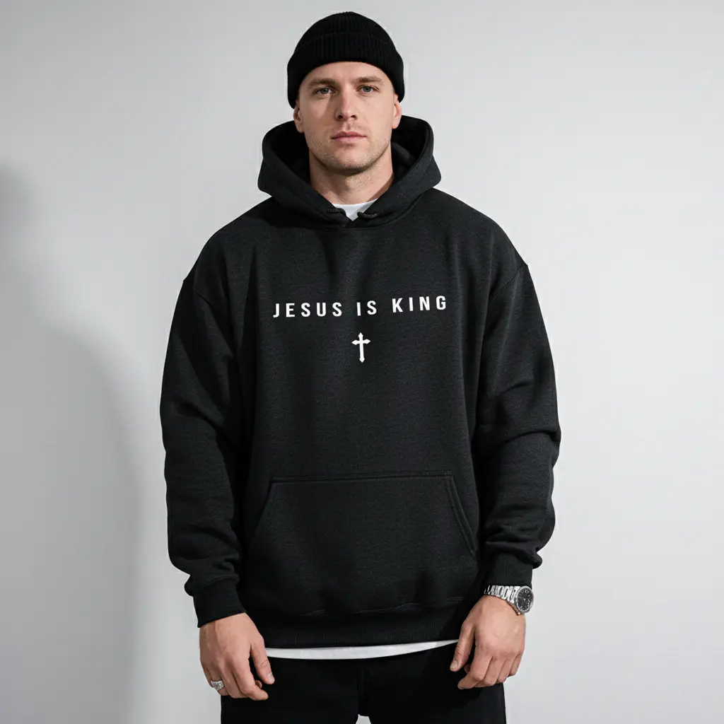 Jesus Is King Minimalist Cross Graphic T-Shirt / Sweatshirt / Hoodie