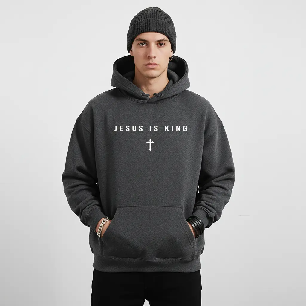 Jesus Is King Minimalist Cross Graphic T-Shirt / Sweatshirt / Hoodie