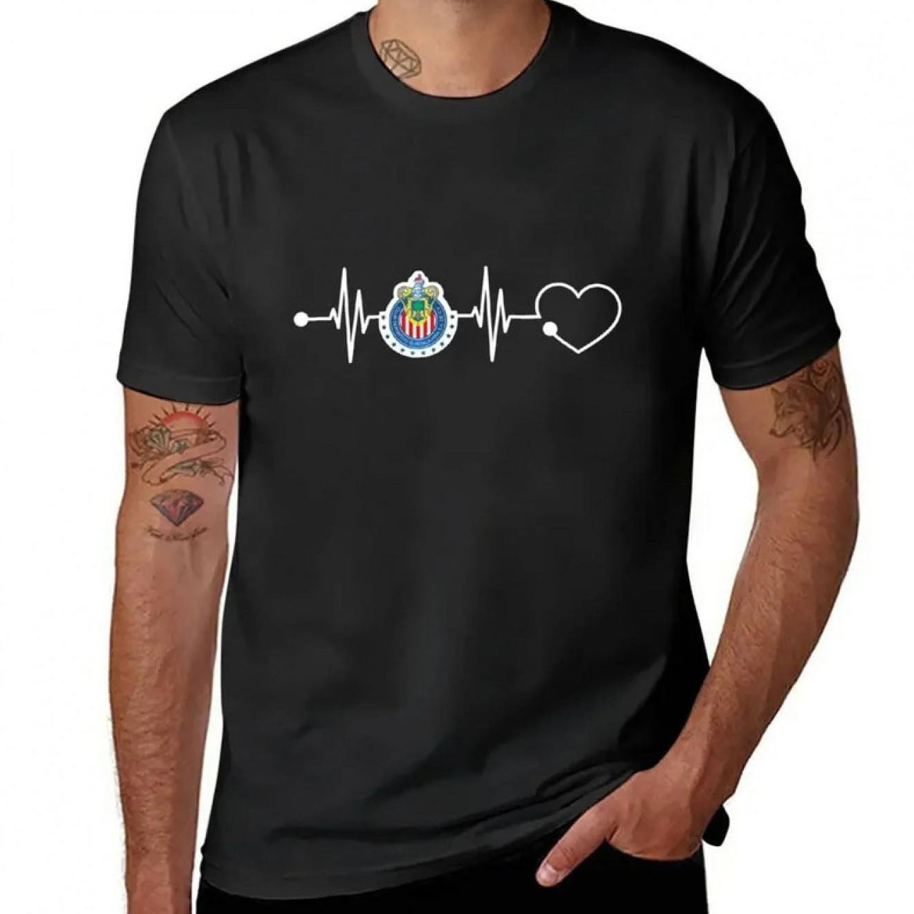 Chivas De Guadalajara Mexican Football Team Heart and Animal Print T-Shirt / Sweatshirt / Hoodie