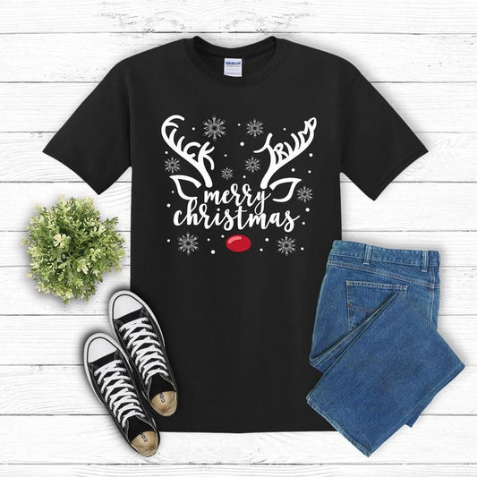 Subtle Christmas Reindeer Shirt Funny Hidden Message  T-Shirt / Sweatshirt / Hoodie