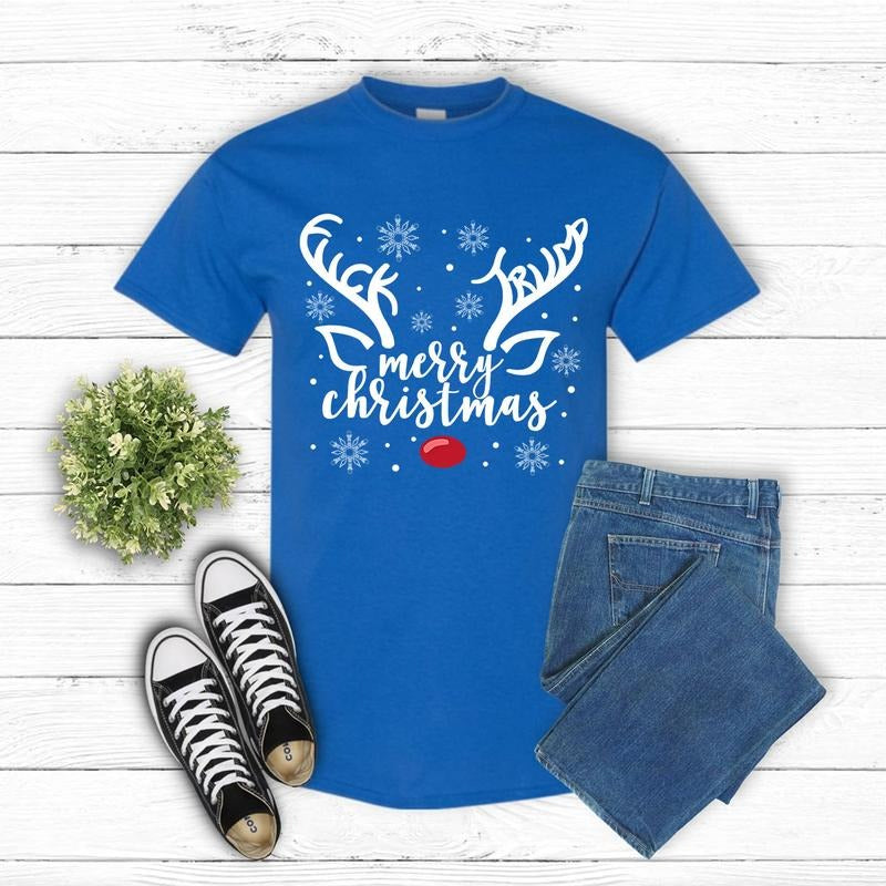 Subtle Christmas Reindeer Shirt Funny Hidden Message  T-Shirt / Sweatshirt / Hoodie