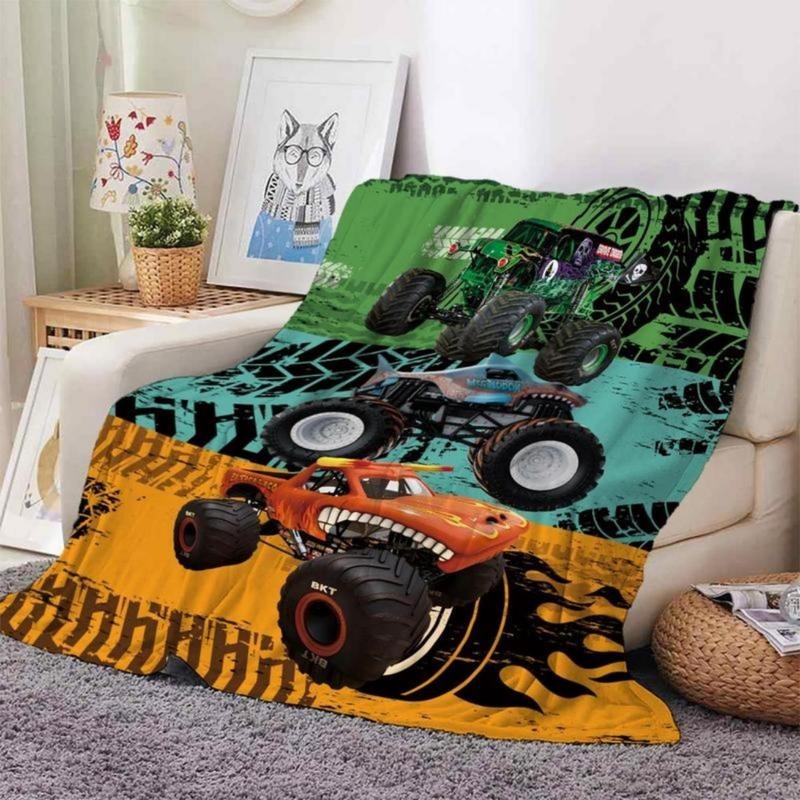 Monster Truck Soft Funny Throw Blanket