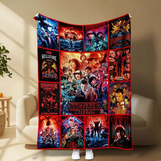 Stranger Things Poster Collage Blanket