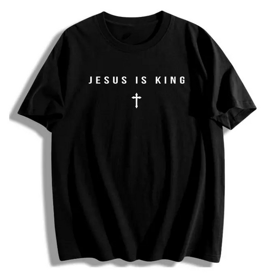 Jesus Is King Minimalist Cross Graphic T-Shirt / Sweatshirt / Hoodie