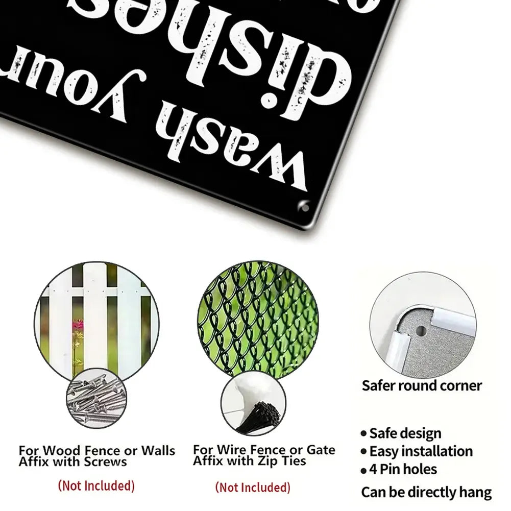 Wash Your Dishes Love Mom Metal Sign-Perfect gift for Mother’s Day