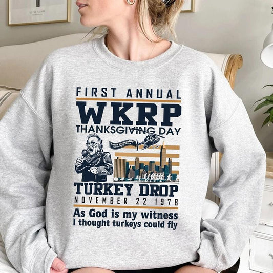 Funny Thanksgiving WKRP Turkey Drop T-Shirt / Sweatshirt / Hoodie