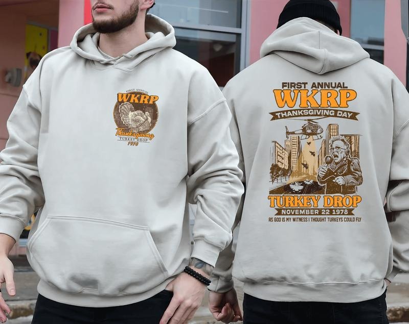 First Annual Thanksgiving Day WKRP Turkey Drop In Cincinnati Movie T-Shirt / Sweatshirt / Hoodie