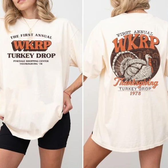 WKRP Turkey Drop Vintage Thanksgiving 1978 Graphic  T-Shirt / Sweatshirt / Hoodie