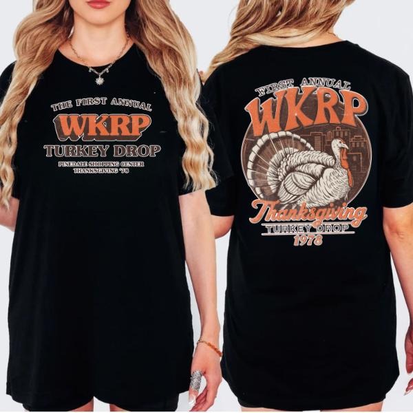 WKRP Turkey Drop Vintage Thanksgiving 1978 Graphic  T-Shirt / Sweatshirt / Hoodie