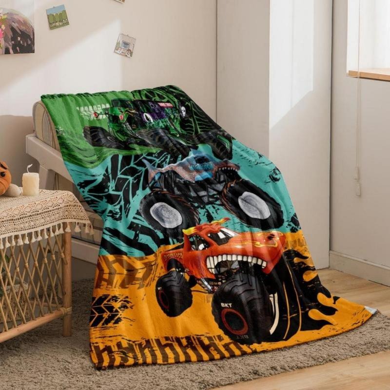 Monster Truck Soft Funny Throw Blanket