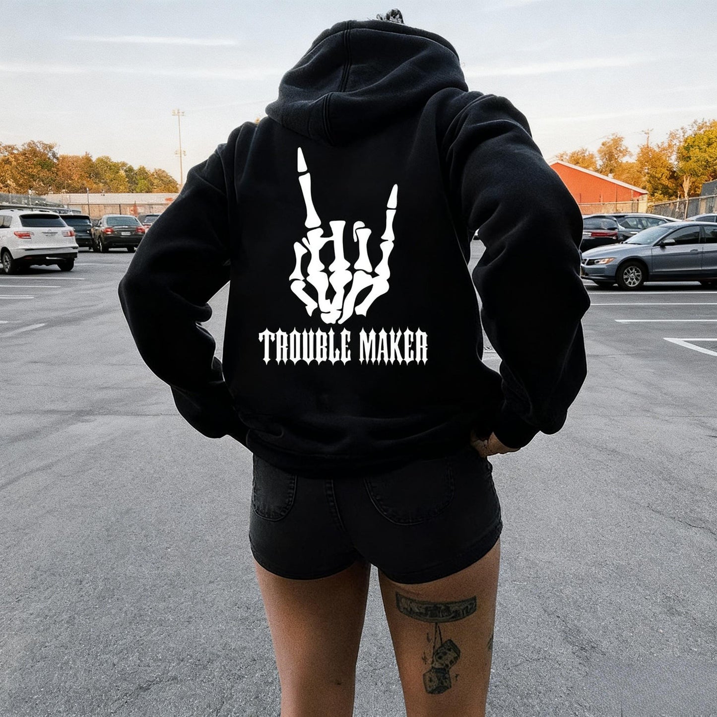 Trouble Maker Bone Hand Graphic T-Shirt / Sweatshirt / Hoodie