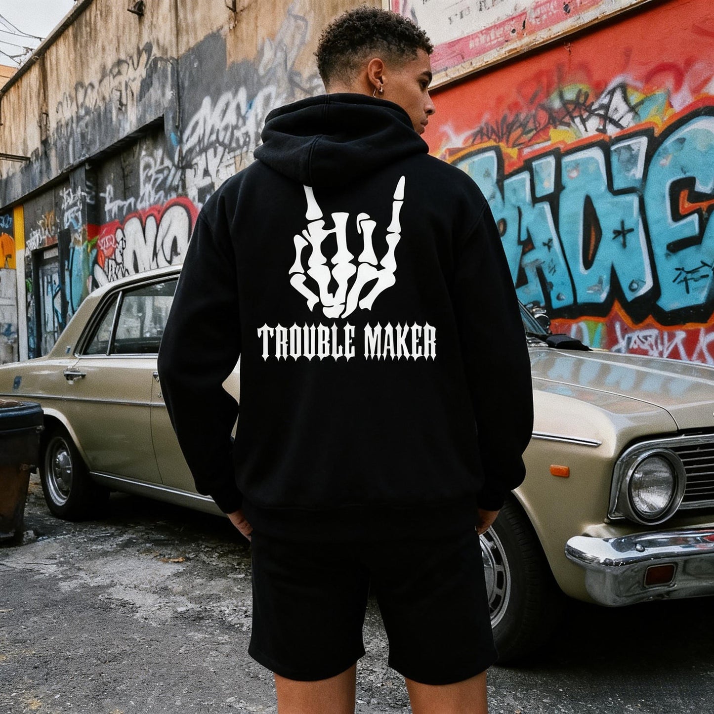 Trouble Maker Bone Hand Graphic T-Shirt / Sweatshirt / Hoodie