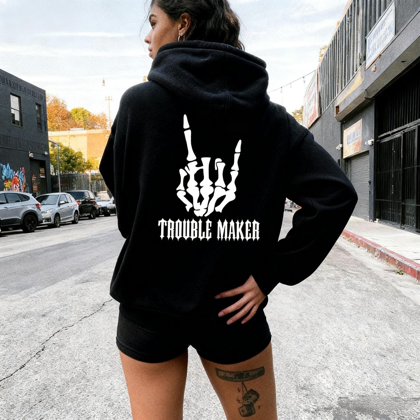 Trouble Maker Bone Hand Graphic T-Shirt / Sweatshirt / Hoodie