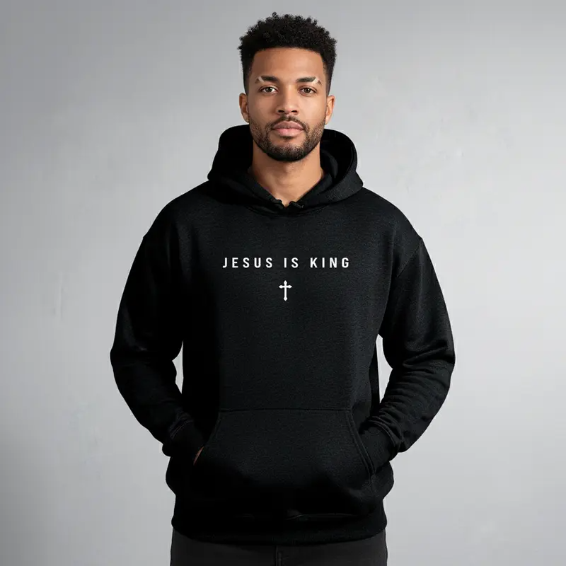 Jesus Is King Minimalist Cross Graphic T-Shirt / Sweatshirt / Hoodie